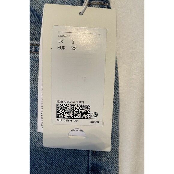 NWT H&M Ultra High Rrise Wide Leg Jeans Size 0 - Picture 9 of 16